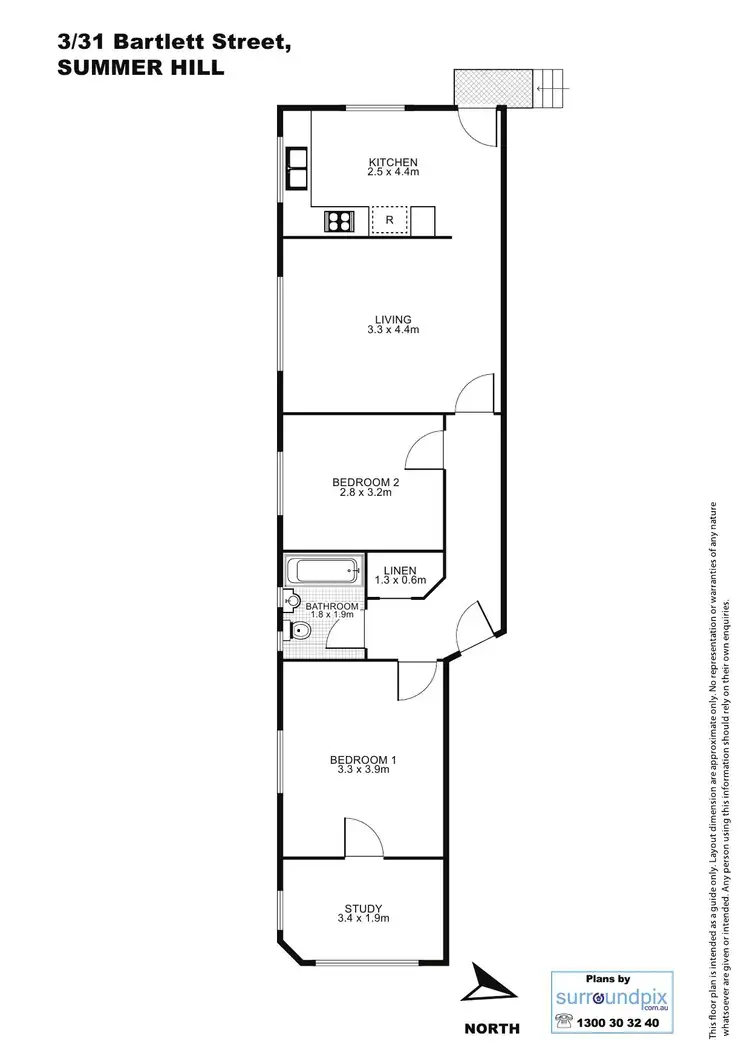 Floorplan of Homely unit listing, 3/31 Bartlett Street, Summer Hill NSW 2130