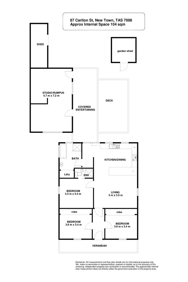 Floorplan of Homely house listing, 87 Carlton Street, New Town TAS 7008