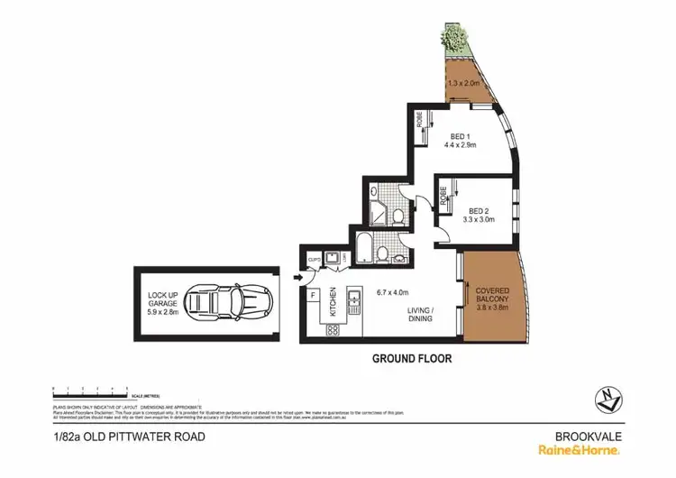 Floorplan of Homely unit listing, 1/82A Old Pittwater Road, Brookvale NSW 2100