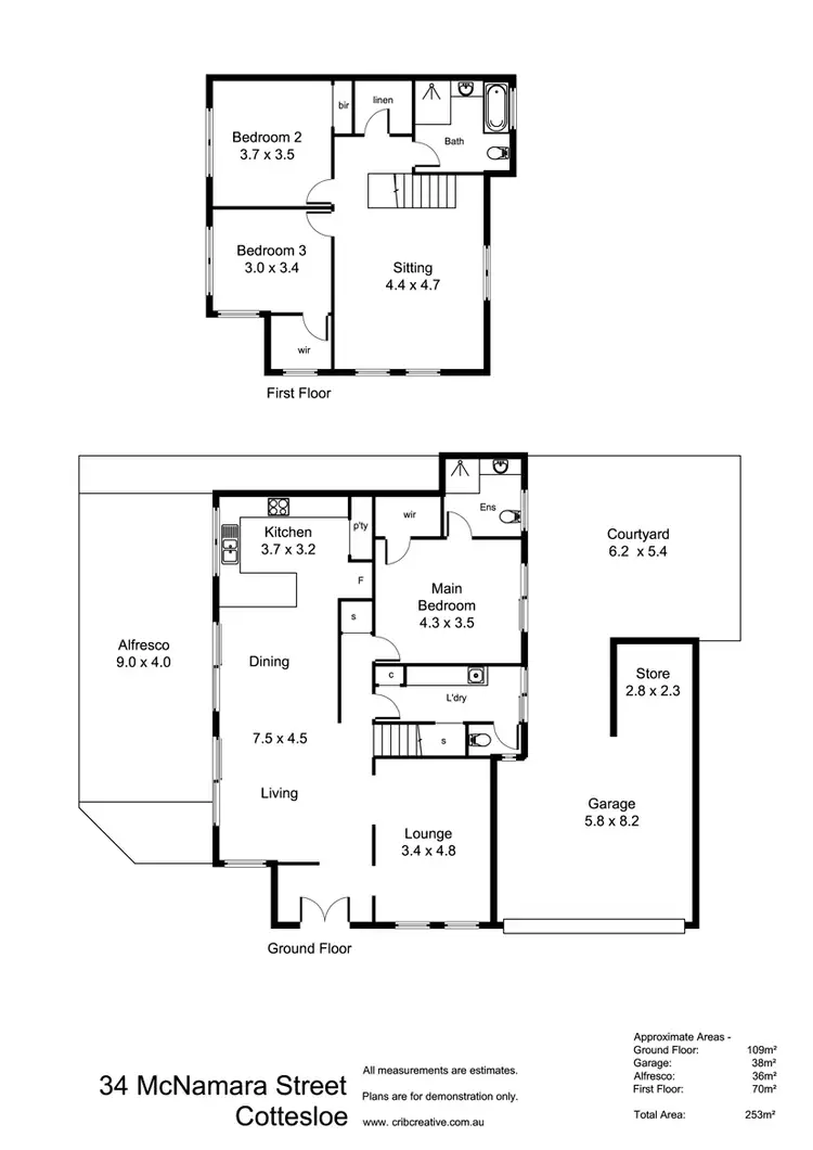 Floorplan of Homely house listing, 34 McNamara Way, Cottesloe WA 6011