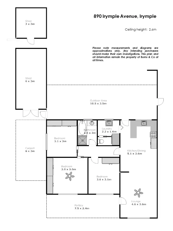 Floorplan of Homely house listing, 890 Irymple Avenue, Irymple VIC 3498