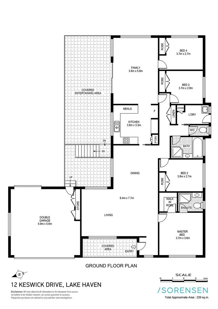 Floorplan of Homely house listing, 12 Keswick Drive, Lake Haven NSW 2263