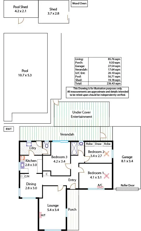 Floorplan of Homely house listing, 18 Hibiscus Street, Elizabeth Vale SA 5112