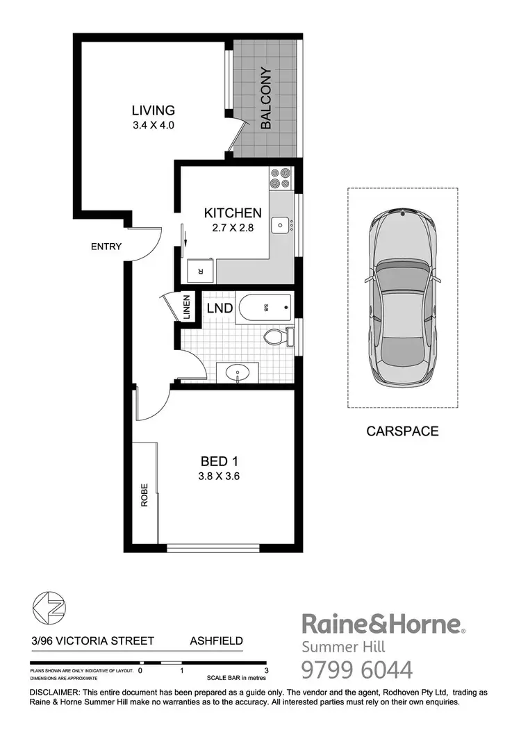 Floorplan of Homely apartment listing, 3/96 Victoria Street, Ashfield NSW 2131