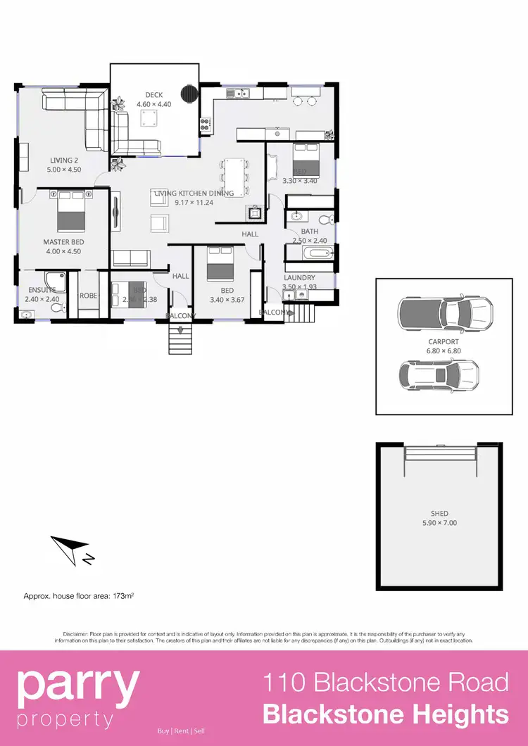 Floorplan of Homely house listing, 110 Blackstone Road, Blackstone Heights TAS 7250