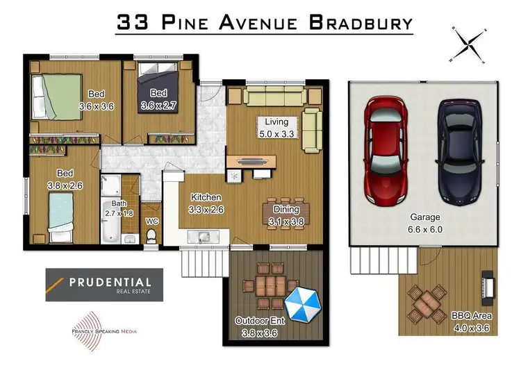Floorplan of Homely house listing, 33 Pine Avenue, Bradbury NSW 2560