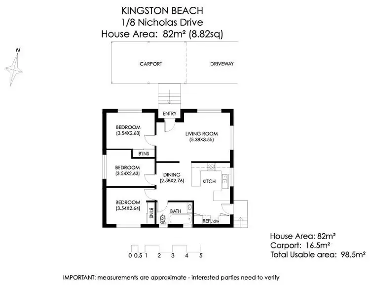 Floorplan of Homely villa listing, 1/8 Nicholas Drive, Kingston Beach TAS 7050