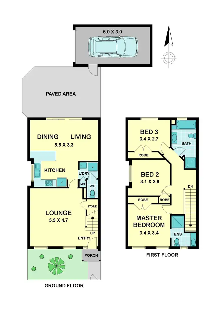 Floorplan of Homely townhouse listing, 3/11 Willow Street, Essendon VIC 3040