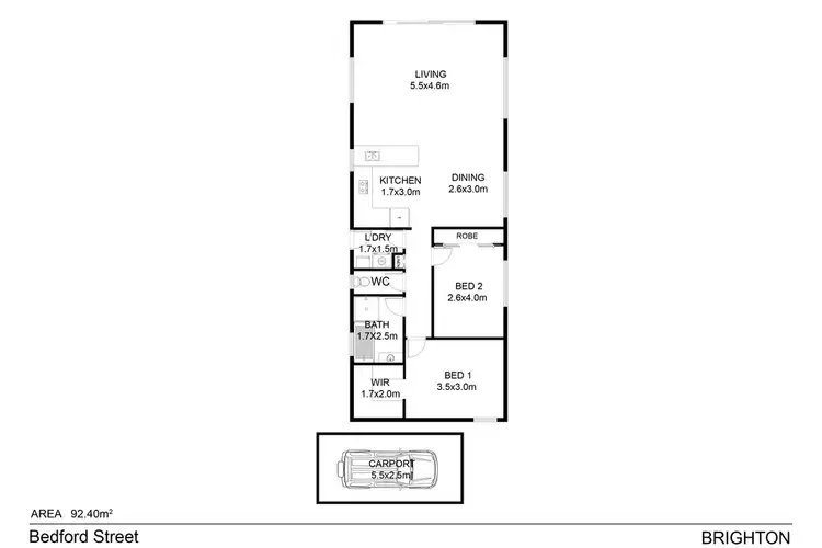 Floorplan of Homely unit listing, 1/1B Bedford Street, Brighton TAS 7030