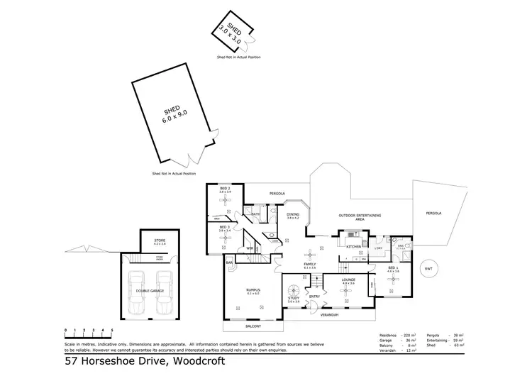 Floorplan of Homely house listing, 57 Horseshoe Drive, Woodcroft SA 5162