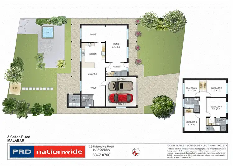 Floorplan of Homely house listing, 3 Gabee Place, Malabar NSW 2036