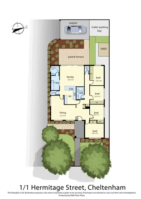 Floorplan of Homely house listing, 1/1 Hermitage Street, Cheltenham VIC 3192