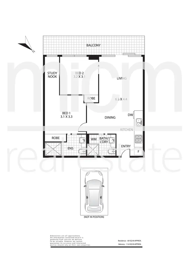 Floorplan of Homely apartment listing, 1605/118 Kavanagh Street, Southbank VIC 3006