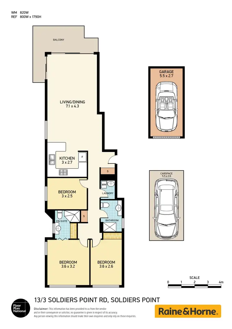 Floorplan of Homely unit listing, 13/3-7 Soldiers Point Road, Soldiers Point NSW 2317