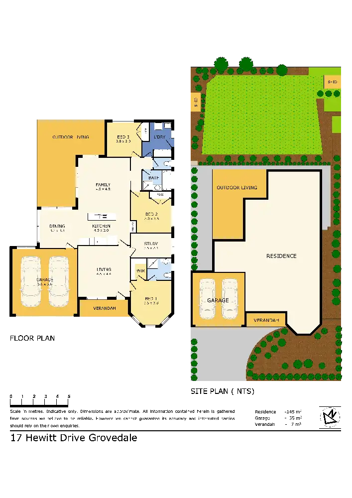 Floorplan of Homely house listing, 17 Hewitt Drive, Grovedale VIC 3216