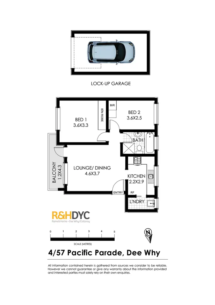Floorplan of Homely unit listing, 4/57 Pacific Parade, Dee Why NSW 2099