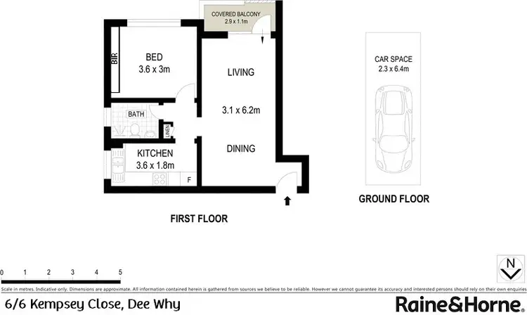Floorplan of Homely unit listing, 6/6 Kempsey Close, Dee Why NSW 2099