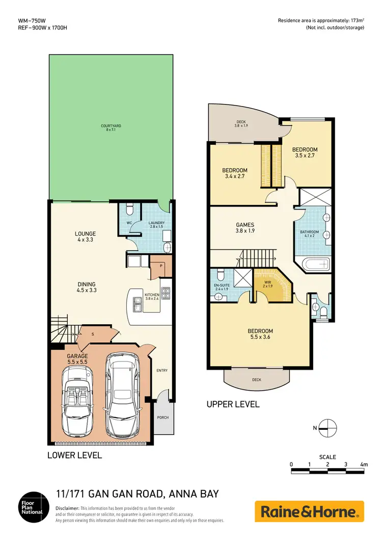 Floorplan of Homely townhouse listing, 11/171 Gan Gan Road, Anna Bay NSW 2316