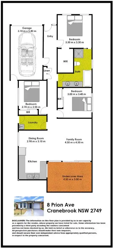 Floorplan of Homely house listing, 8 Prion Avenue, Waterside, Cranebrook NSW 2749