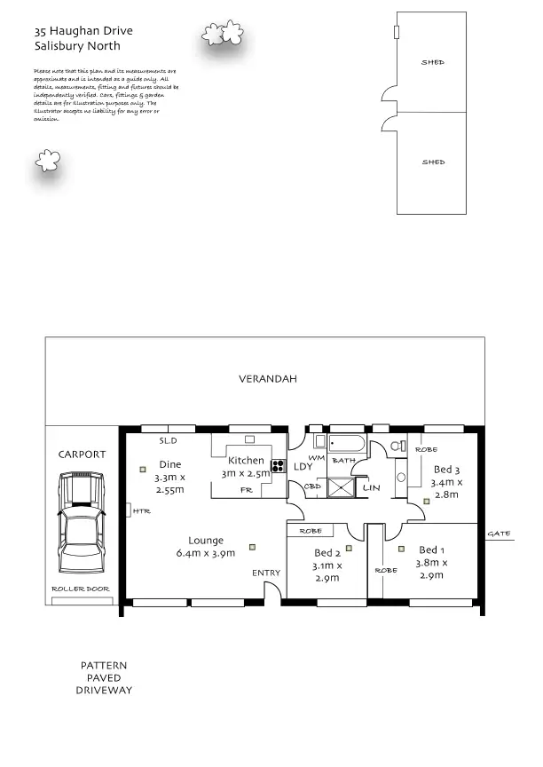 Floorplan of Homely house listing, 35 Haughan Drive, Salisbury North SA 5108