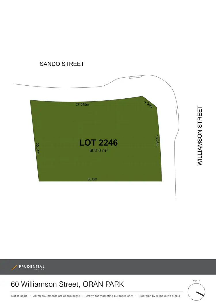 Floorplan of Homely land listing, 60 Williamson Street, Oran Park NSW 2570