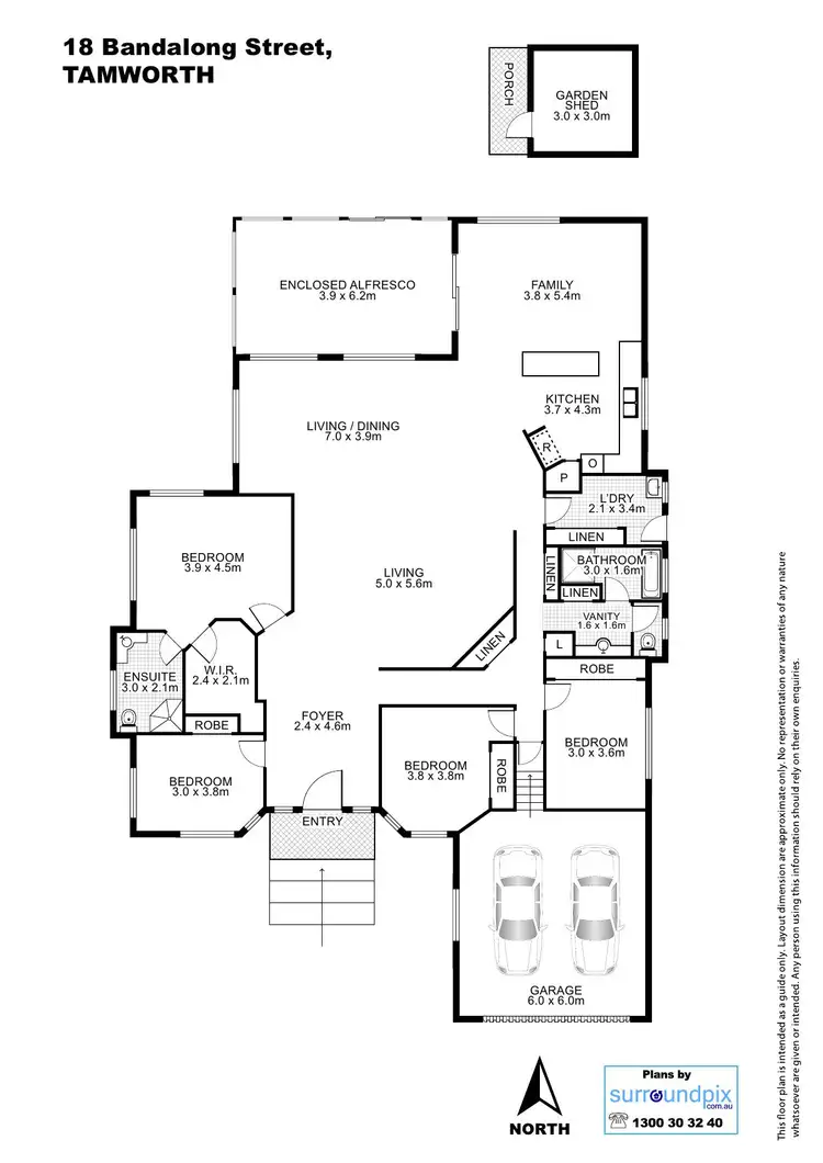 Floorplan of Homely house listing, 18 Bandalong Street, Tamworth NSW 2340