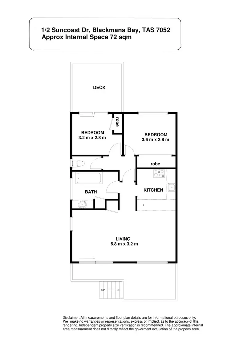 Floorplan of Homely unit listing, 1/2 Suncoast Drive, Blackmans Bay TAS 7052