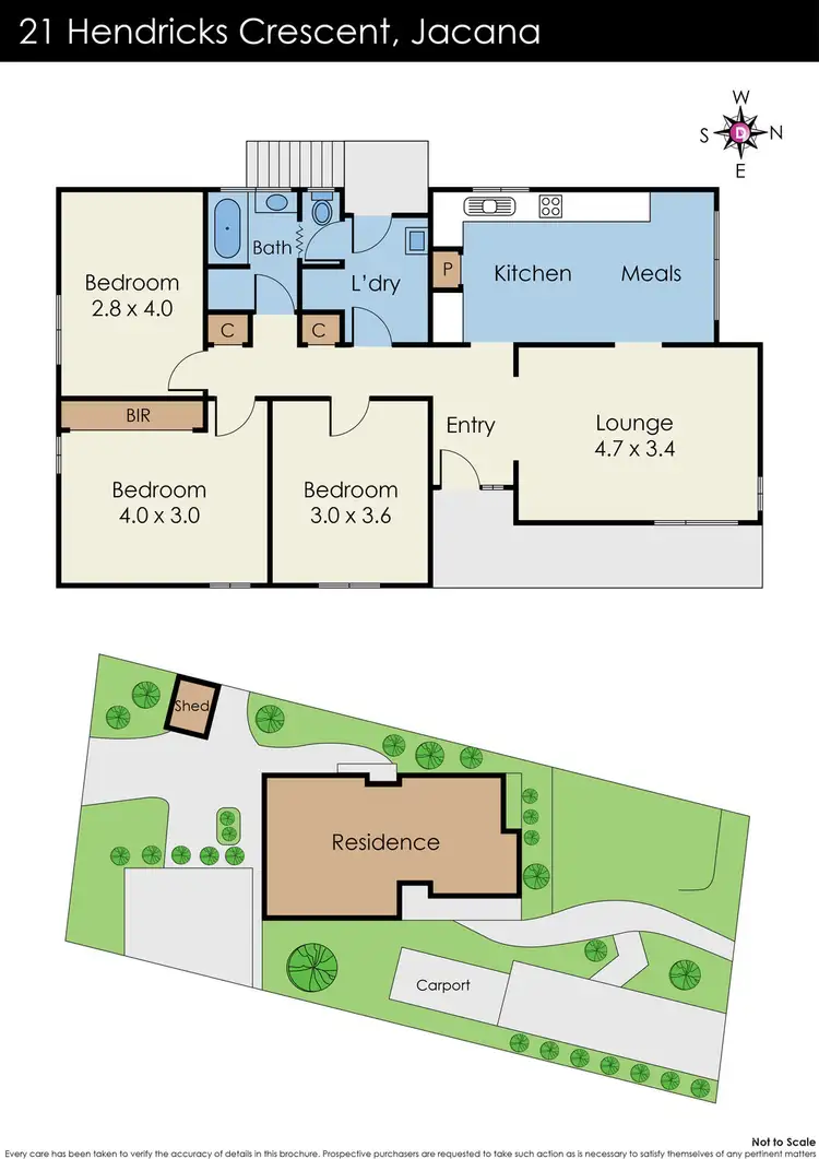 Floorplan of Homely house listing, 21 Hendricks Crescent, Jacana VIC 3047