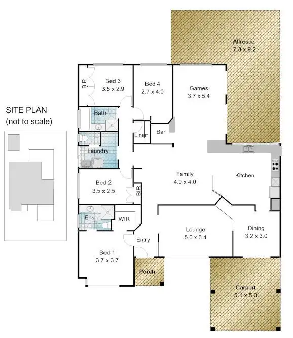 Floorplan of Homely house listing, 6 Cocos Grove, Kiara WA 6054