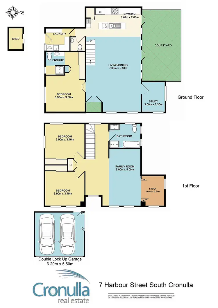 Floorplan of Homely semi-detached listing, 7 Harbour Street, Cronulla NSW 2230