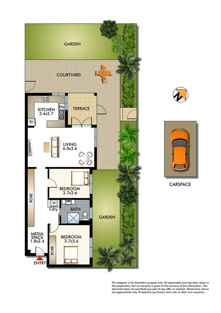 Floorplan of Homely apartment listing, 1/28 Simpson Street, Bondi Beach NSW 2026