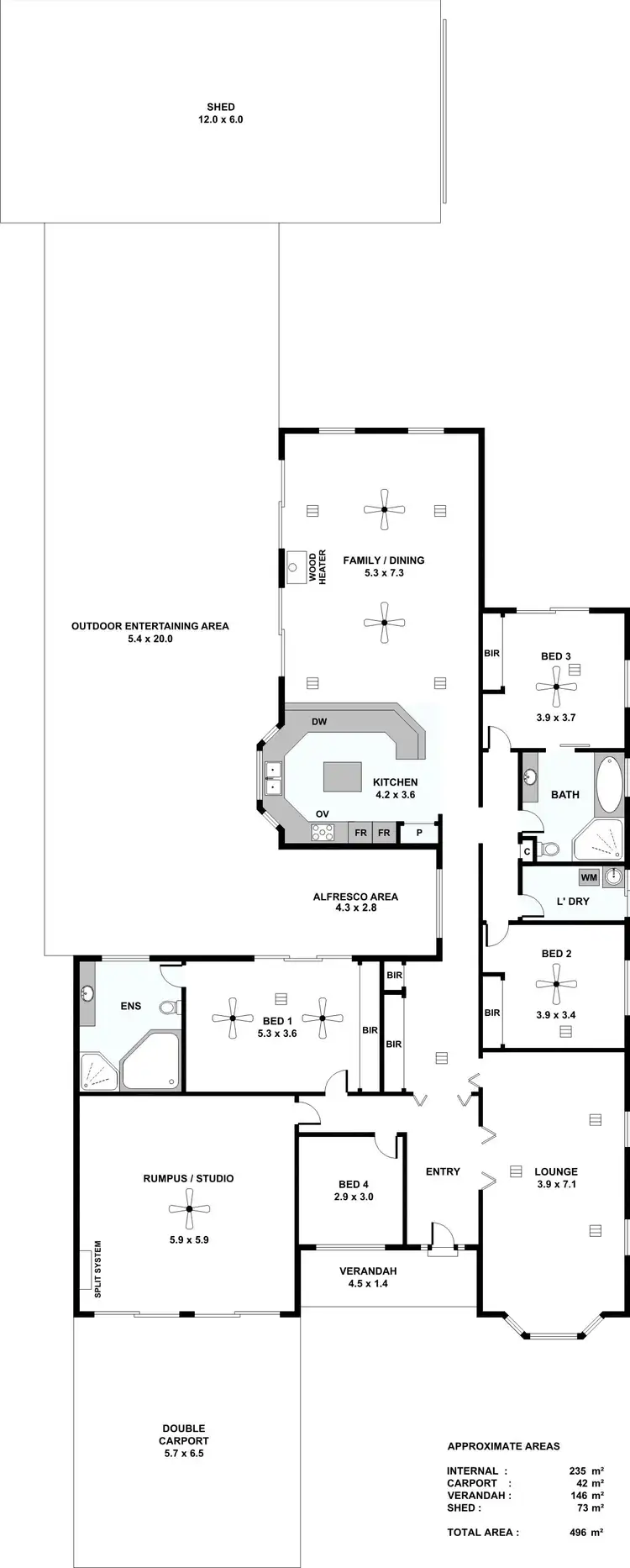 Floorplan of Homely house listing, 14 Plover Court, Hewett SA 5118