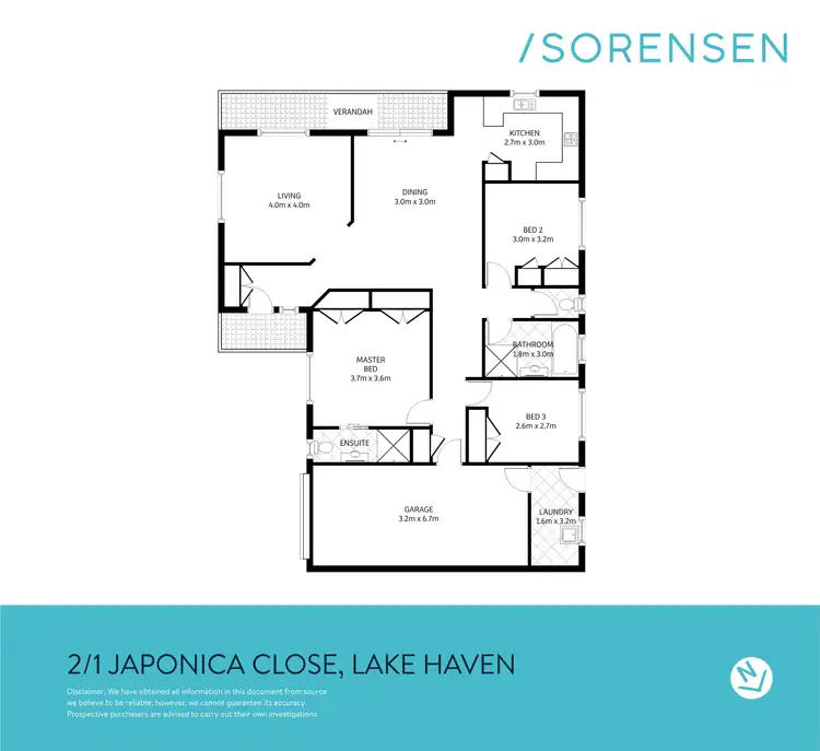 Floorplan of Homely house listing, 2/1 Japonica Close, Lake Haven NSW 2263