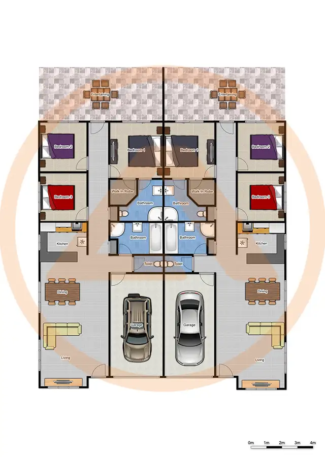Floorplan of Homely semi-detached listing, 13A Capricorn Avenue, Crestmead QLD 4132