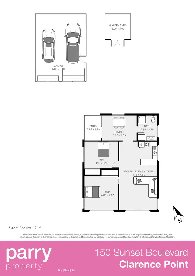 Floorplan of Homely house listing, 150 Sunset Boulevard, Clarence Point TAS 7270