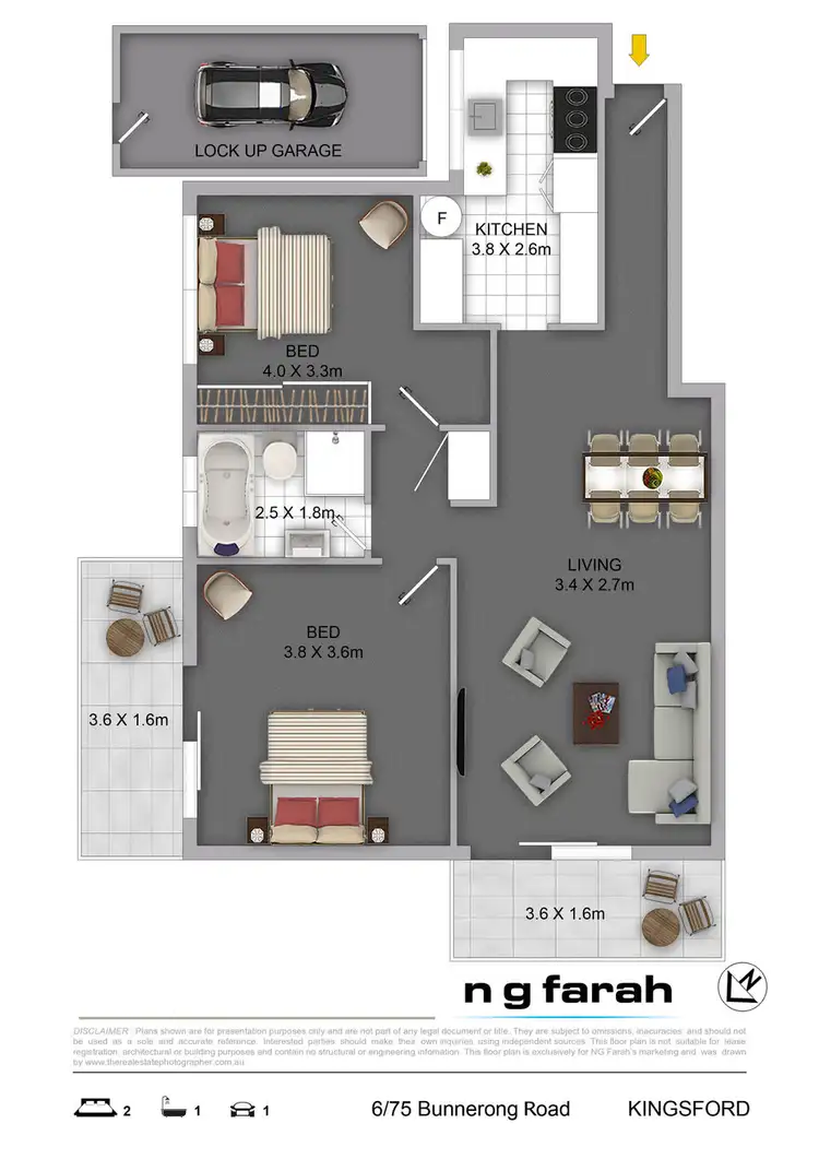 Floorplan of Homely apartment listing, 6/75 Bunnerong Road, Kingsford NSW 2032