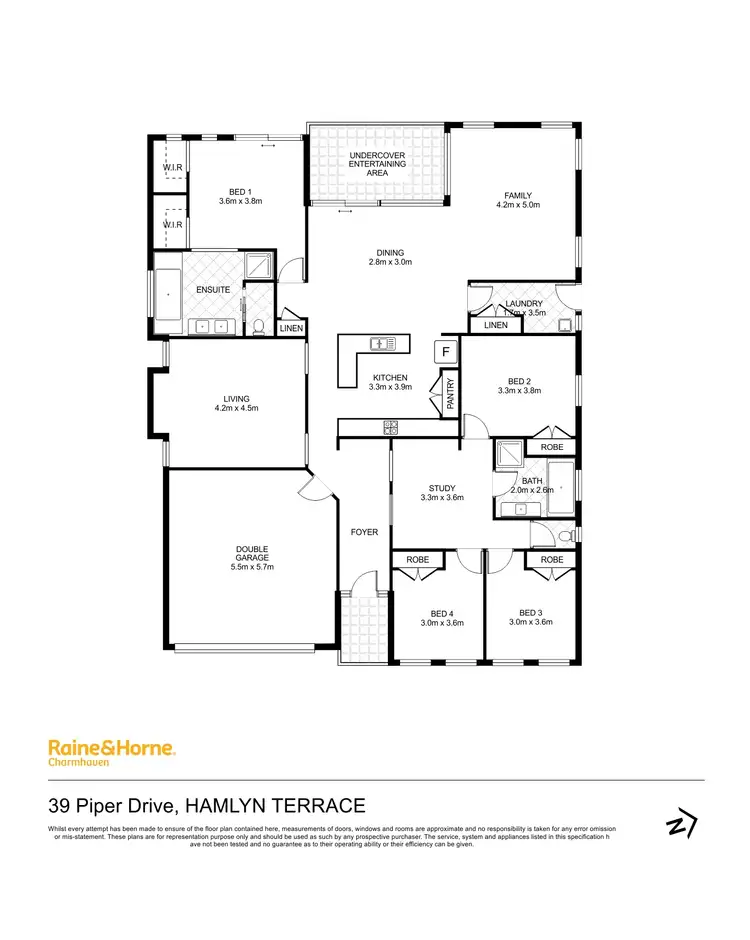 Floorplan of Homely house listing, 39 Piper Drive, Hamlyn Terrace NSW 2259