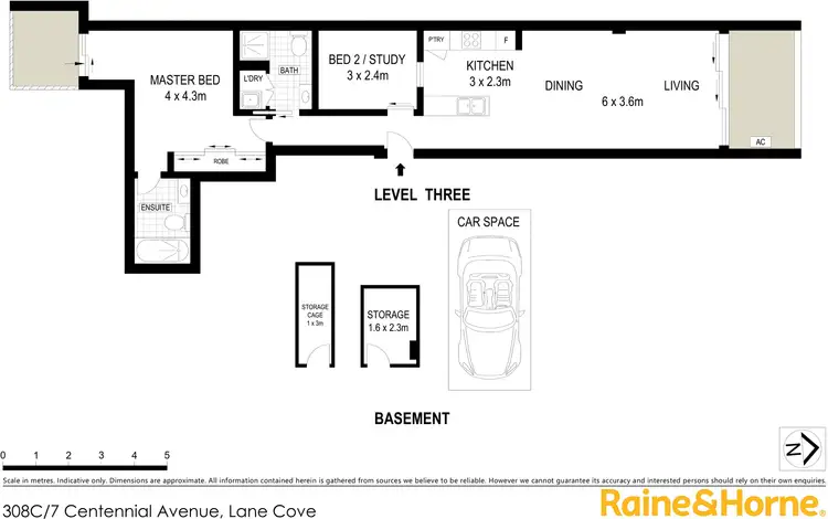 Floorplan of Homely apartment listing, 308C/7 Centennial Avenue, Lane Cove NSW 2066