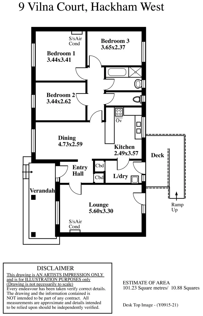 Floorplan of Homely house listing, 9 Vilna Crescent, Hackham West SA 5163