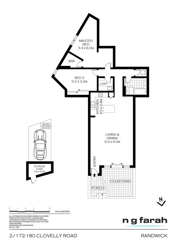Floorplan of Homely apartment listing, 2/172-180 Clovelly Road, Randwick NSW 2031