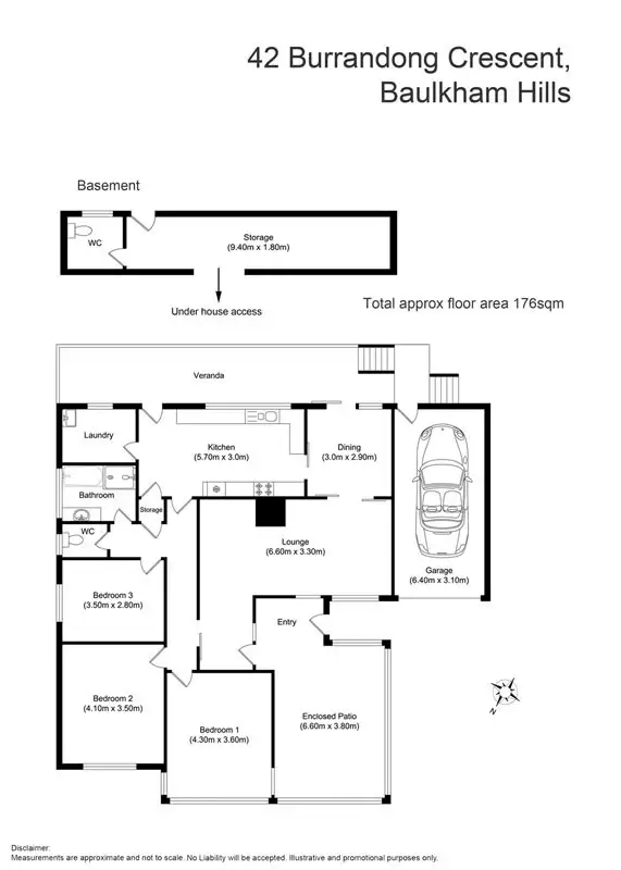 Floorplan of Homely house listing, 42 Burrandong Crescent, Baulkham Hills NSW 2153