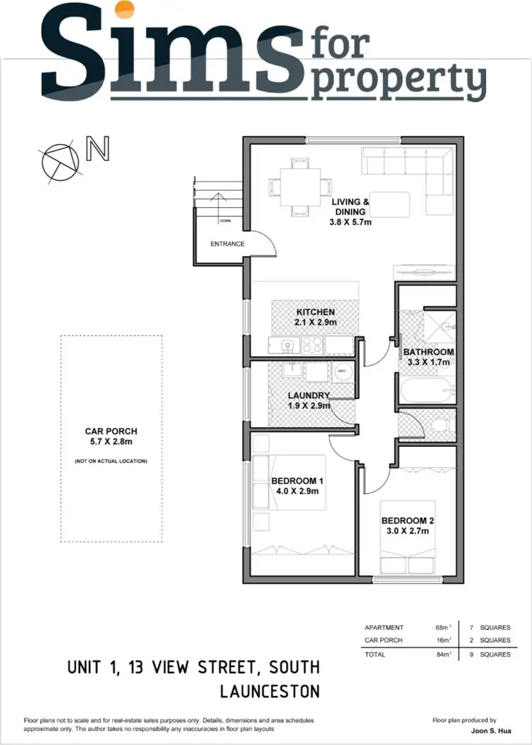 Floorplan of Homely unit listing, 1/13 View Street, South Launceston TAS 7249