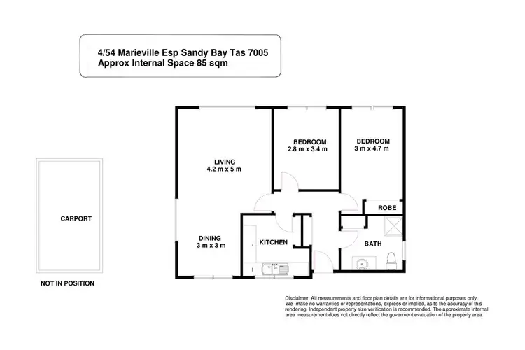 Floorplan of Homely unit listing, 4/54 Marieville Esplanade, Sandy Bay TAS 7005