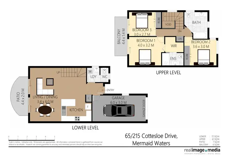 Floorplan of Homely townhouse listing, Unit @ 215 Cottesloe Drive, Mermaid Waters QLD 4218
