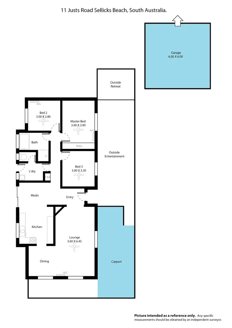 Floorplan of Homely house listing, 11 Justs Road, Sellicks Beach SA 5174