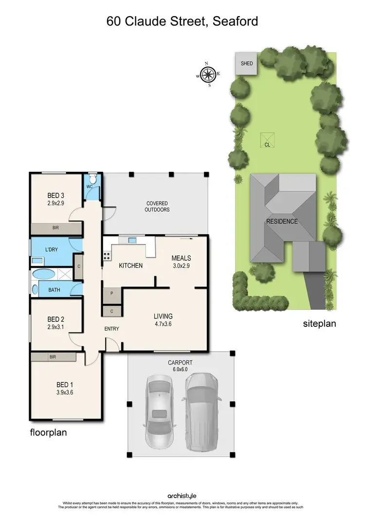 Floorplan of Homely house listing, 60 Claude Street, Seaford VIC 3198
