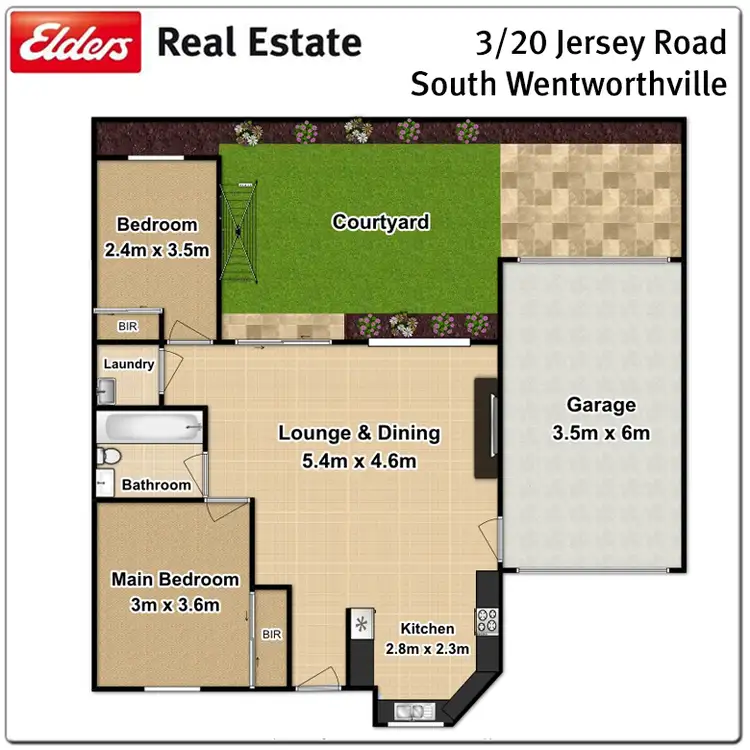Floorplan of Homely villa listing, 3/20 Jersey Road, South Wentworthville NSW 2145