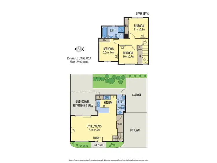 Floorplan of Homely townhouse listing, 2/30 Westgate Street, Pascoe Vale South VIC 3044