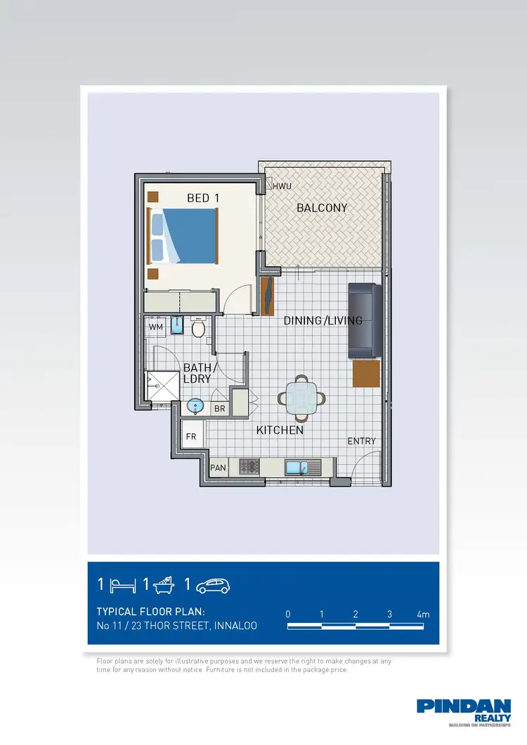 Floorplan of Homely apartment listing, 11/ 23 Thor Street, Innaloo WA 6018