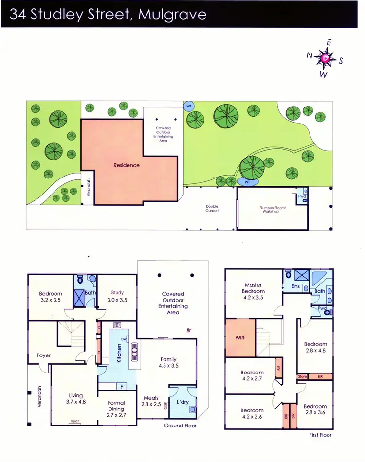 Floorplan of Homely house listing, 34 Studley Street, Mulgrave VIC 3170